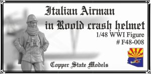 Copper State Models CSM F48008 - 1:48 Italian Airman in Roold Crash Helmet