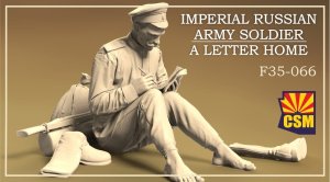 Copper State Models CSM F35066 - 1:35 Imperial Russian Army Soldier a Letter Home