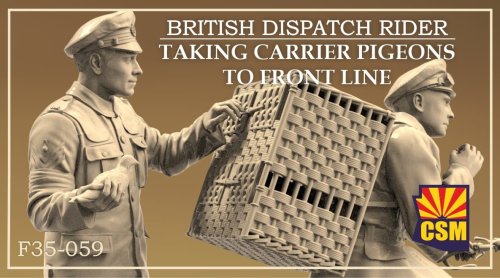 Go to product Copper State Models CSM F35059 - 1:35 British Dispatch Rider Taking Carrier Pigeons to the Front Line.