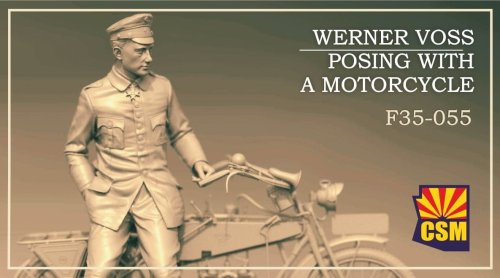 Go to product Copper State Models CSM F35055 - 1:35 Werner Voss Posing with a Motorcycle