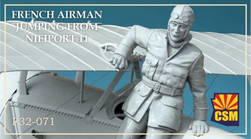 Go to product Copper State Models CSM F32071 - 1:32 French Airman Jumping from His Nieuport