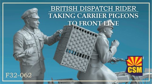 Go to product Copper State Models CSM F32062 - 1:32 British Dispatch Rider Taking Carrier Pigeons to the Front Line.