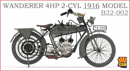 Go to product Copper State Models CSM B32002 - 1:32 Wanderer 4HP 1916 Motorcycle