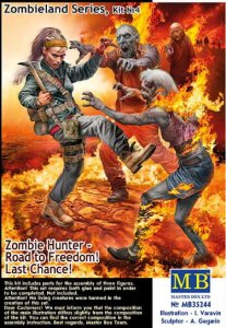 Master Box 35244 - 1:35 Zombieland Series Kit No. 4. Road to Freedom! Last Chance! Zombie Hunter