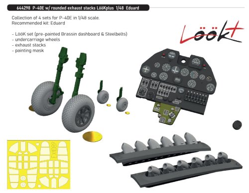 Go to product Eduard 644298 - 1:48 P-40E w/ rounded exhaust stacks LööKplus