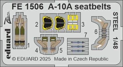 Go to product Eduard FE1506 - 1:48 A-10A seatbelts - Steel
