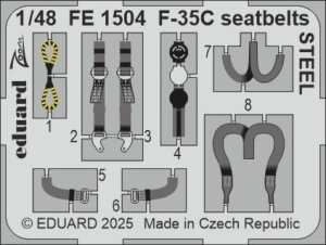 Eduard FE1504 - 1:48 F-35C seatbelts - Steel