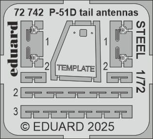 Go to product Eduard 72742 - 1:72 P-51D tail antennas - Steel