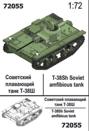 Go to product Zebrano 72055 - 1:72 T-38Sh Soviet Amphibious Tank