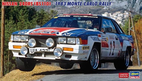 Go to product Hasegawa 20727 - 1:24 Nissan 240RS BS110 1983 Monte Carlo Rally