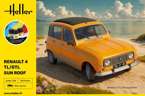 Go to product Heller 58704 - 1:24 Renault 4 TL/GTL Sun Roof model with paints