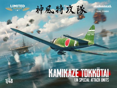 Go to product Eduard 11184 - 1:48 Kamikaze Tokkôtai Special Attack Units A6M5 Zero & A6M2-K Dual Combo Limited Edition