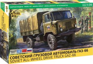 Zvezda 3707 - 1:35 GAZ-66 Soviet All-Wheel Drive Truck