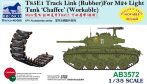 BRONCO AB 3572 - 1:35 M24 Chaffee T85E1 Track Link (Rubber) Workable