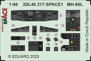 Eduard 3DL48217 - 1:48 MH-60L Space 3D Decals + PE