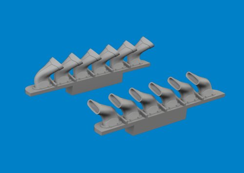 Go to product Eduard 672410 - 1:72 Spitfire Mk.V six-stacks exhaust fishtail Print 3D