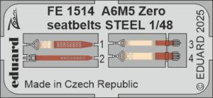 Eduard FE1514 - 1:48 A6M5 Zero seatbelts - Steel