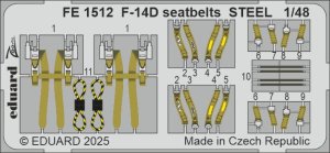 Eduard FE1512 - 1:48 F-14D seatbelts - Steel