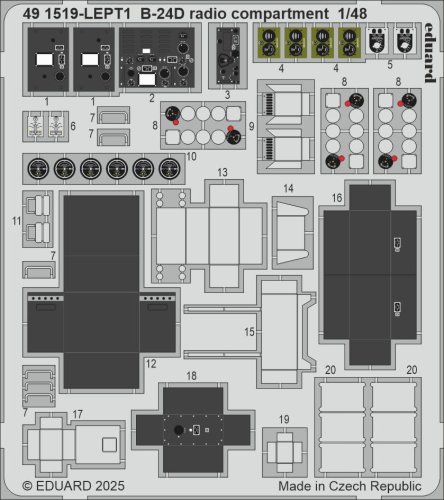 Go to product Eduard 491519 - 1:48 B-24D radio compartment