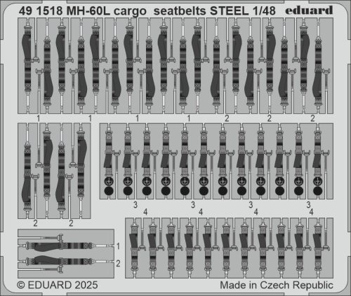 Go to product Eduard 491518 - 1:48 MH-60L cargo seatbelts - Steel