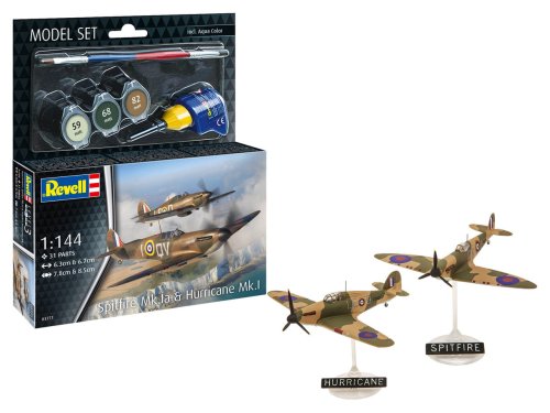 Go to product Revell 63771 - 1:144 Spitfire Ia & Hurricane models with paint