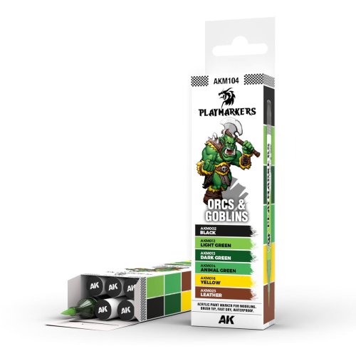 Go to product AK Interactive AKM104 - Playmarkers Orcs & Goblins acrylic paint makers set