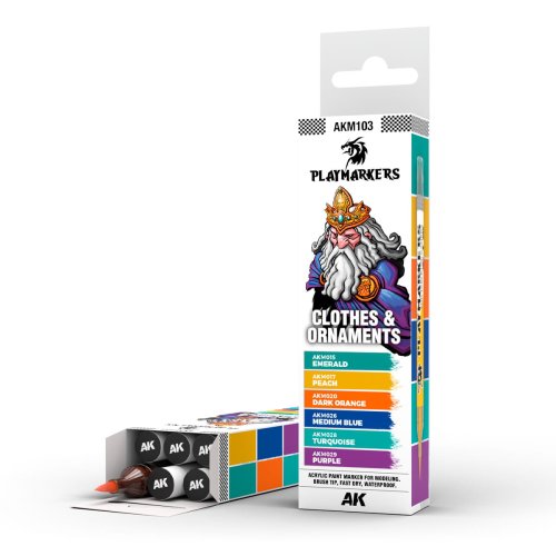 Go to product AK Interactive AKM103 - Playmarkers Clothes & Ornaments acrylic paint makers set
