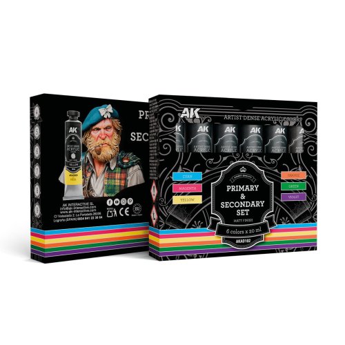 Go to product AK Interactive AD102 - Artistic Dense Acrylic Color paint set Primary & Secondary