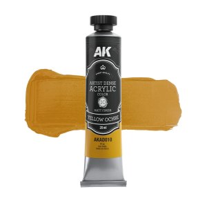 AK Interactive AD010 - Artistic Dense Acrylic Color paint Yellow Ochre 20 ml