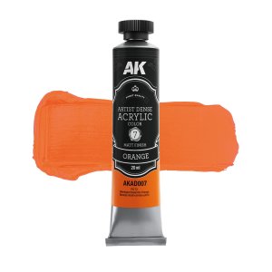 AK Interactive AD007 - Artistic Dense Acrylic Color paint Orange 20 ml