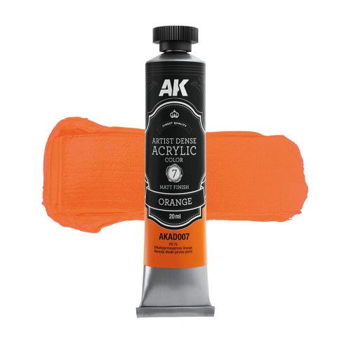 Go to product AK Interactive AD007 - Artistic Dense Acrylic Color paint Orange 20 ml