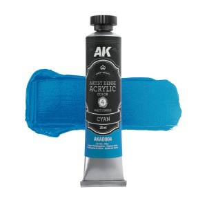 AK Interactive AD004 - Artistic Dense Acrylic Color paint Cyan 20 ml