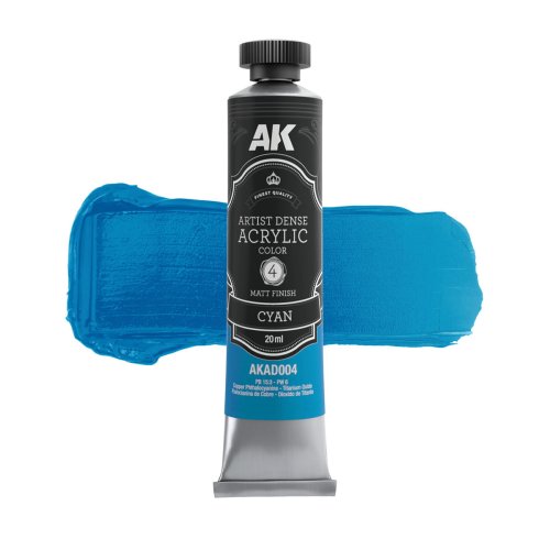 Go to product AK Interactive AD004 - Artistic Dense Acrylic Color paint Cyan 20 ml