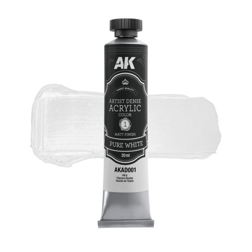 Go to product AK Interactive AD001 - Artistic Dense Acrylic Color paint Pure White 20 ml