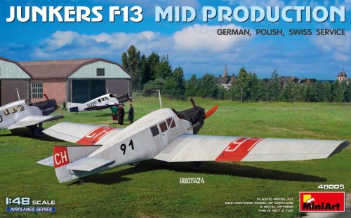 Go to product Miniart 48005 - 1:48 Junkers F13 Mid Production German, Polish, Swiss Service.