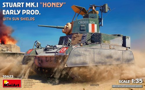 Go to product Miniart 35423 - 1:35 Stuart Mk.I Honey Early Prod. w/ Sun Shields