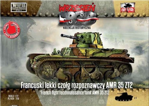 Go to product First To Fight 118 - September 1939 - 1:72 French Light Reconnaissance Tank AMR 35 ZT2