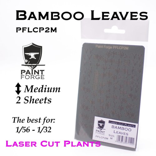 Go to product Paint Forge PFLCP2M - Laser cut bamboo leaves size Medium
