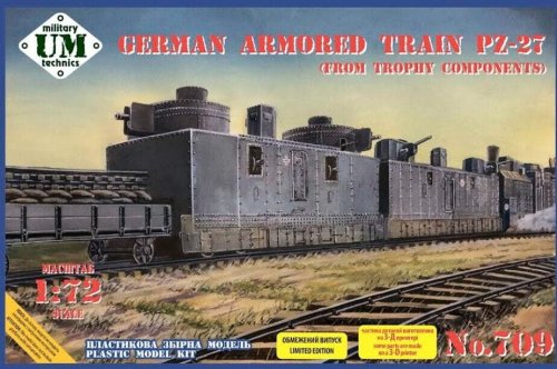Go to product Unimodels UM-MT 709 - 1:72 German Armored Train PZ-27 From Trophy Components