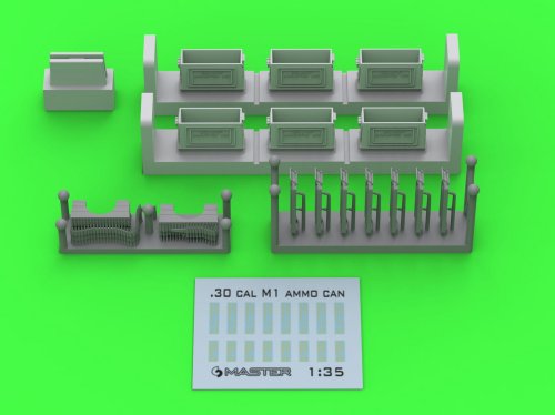 Go to product Master GM-35-090 - 1:35 M1 ammunition boxes for Browning M1919.30cal 7.62mm rifle open