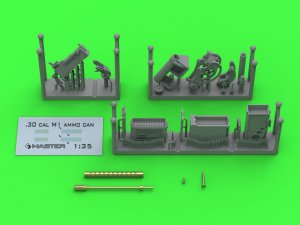 Master GM-35-087 - 1:35 Browning M1919 A4.30 cal 7.62mm with anti-aircraft mount. M20 used e.g. on M3 Stuart or with cradle D7431 e.g. M3 Scout Car