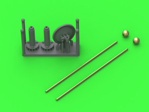 Master GM-16-005 - 1:16 German vehicle width indicators short type - used, for example, on Sd.Kfz. 221, 222, 223, 231, 232, 247, 250, 251, 263