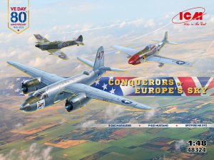 ICM 48324 - 1:48 Conquerors of Europe's Sky - Marauder, Mustang, Spitfire
