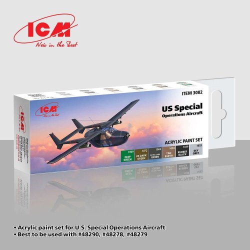 Go to product ICM 3082 - US Special Operations Aircraft paint set