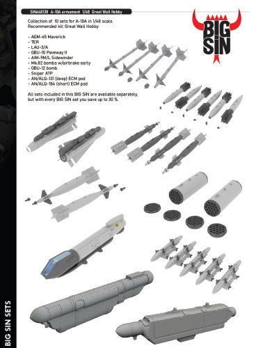 Go to product Eduard SIN648138 - 1:48 A-10A armament