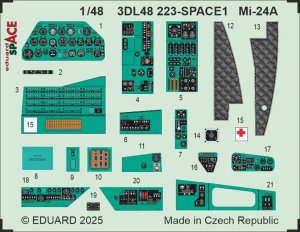 Eduard 3DL48223 - 1:48 Mi-24A Space 3D Decals + PE