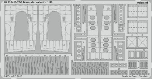 Go to product Eduard 481164 - 1:48 B-26G Marauder exterior