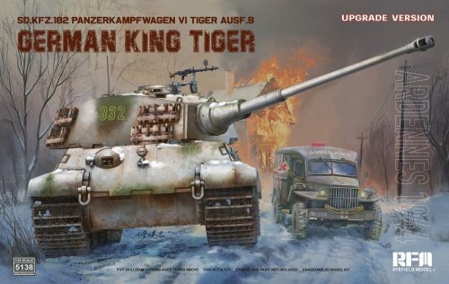 Go to product Rye Field Model 5138 - 1:35 German King Tiger Pz.Kpfw. VI Ausf. B Upgrade Version