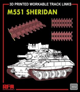 Rye Field Model 3034 - 1:35 M551 Sheridan 3D Printed Workable Track Links