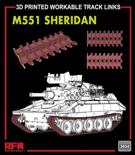 Go to product Rye Field Model 3034 - 1:35 M551 Sheridan 3D Printed Workable Track Links
